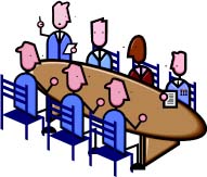 cartoon of a club meeting