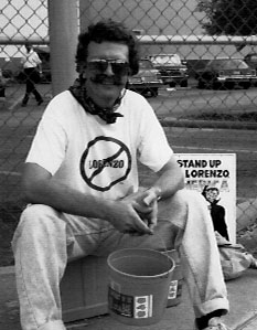 Airline employee raising funds with UAW 848 in 1987