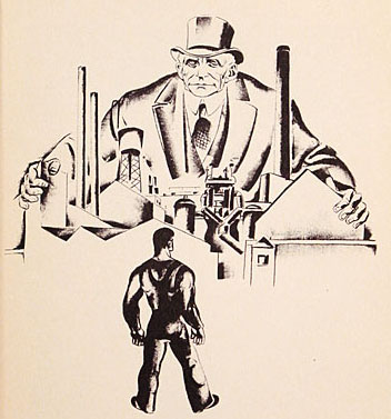 cartoon of a boss and a worker